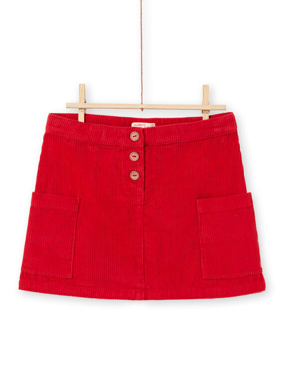 Gonna rossa a costine bambina MACOMJUP1 / 21W901L2JUP408