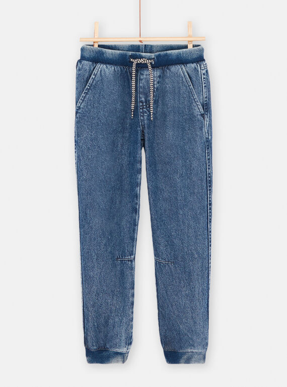 Jeans blu con elastico in vita bambino SOFORJEAN / 23W902K1JEAP269