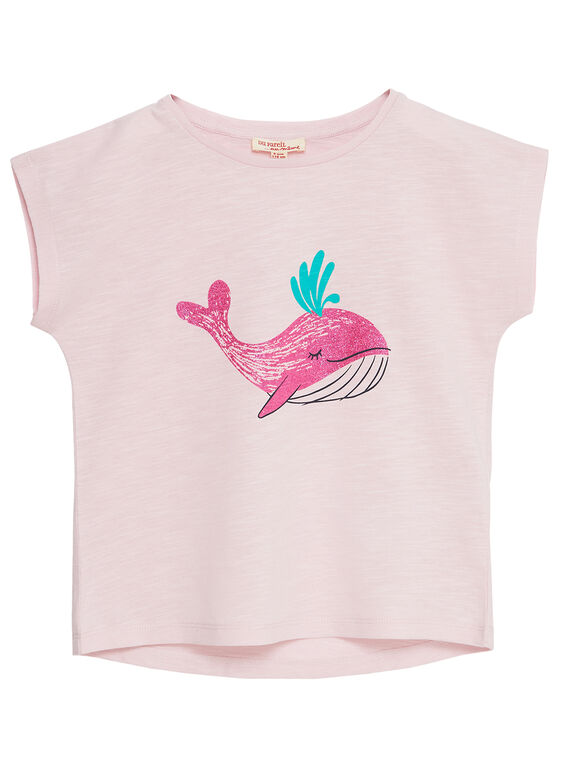 T-shirt a maniche corte con stampa balena JAJOTI11 / 20S901T4D31301