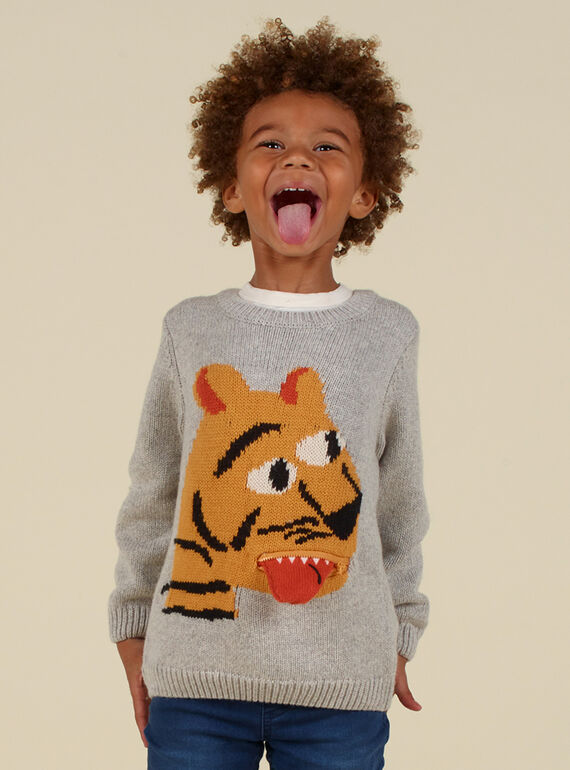 Maglia grigia con motivo tigre bambino MOHIPUL / 21W902U1PULJ922