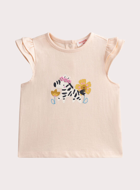 T-shirt zebra per neonata WIPRITI / 25SG09S1TMCD320