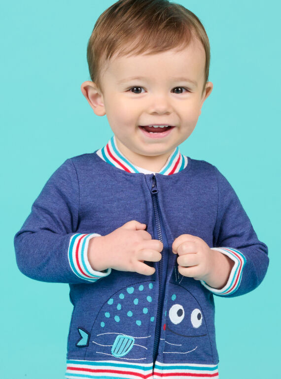 Heather blue KIDS CARDIGAN NUFICGIL / 22SG10U1GILC223