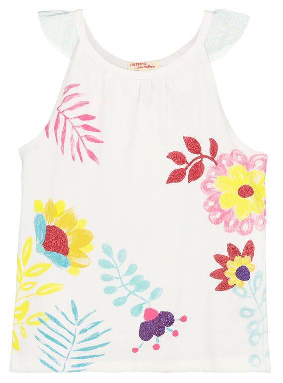 Canottiera con stampa a fiori bambina FACADEB / 19S901D1DEB000