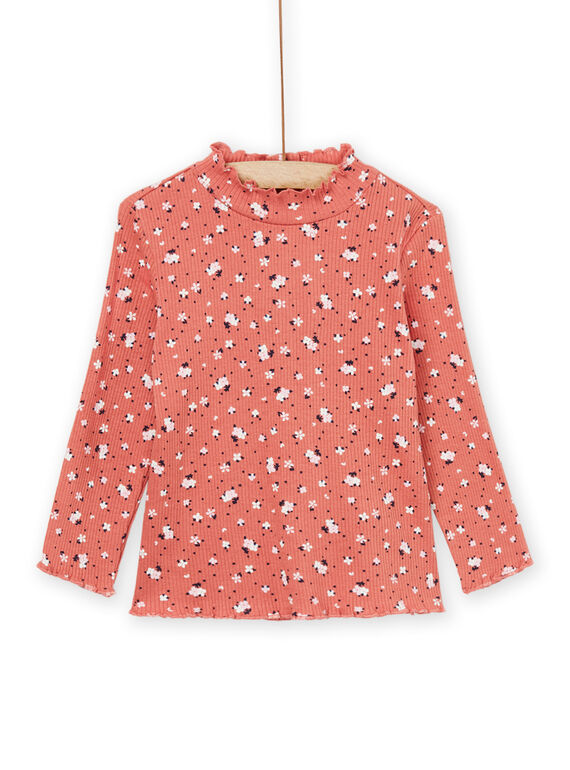 Dolcevita in maglia a costine con stampa a fiori PIJOSOUPRIB4 / 22WG09C1SPLE415