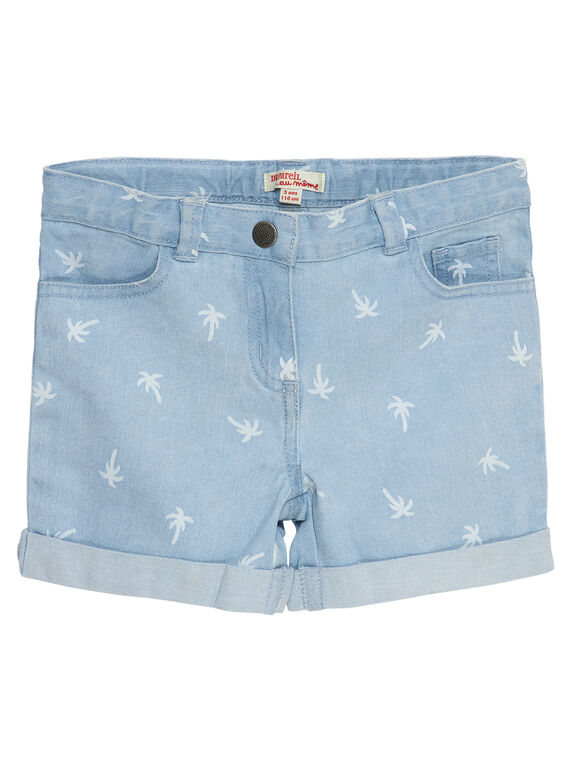 Shorts in jeans con stampa effetto scolorito palme JAJOSHORT3 / 20S901T1D30P272
