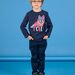 T-shirt con stampa lupo