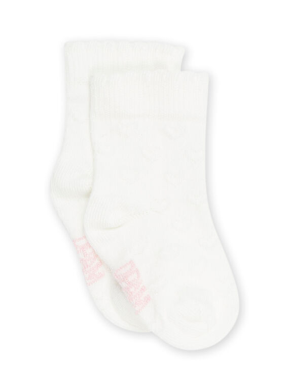 Calze ecrù con motivo cuori RYIJOSOQ4 / 23SI0978SOQ001