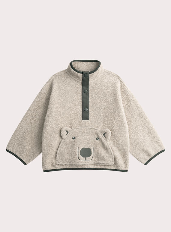 Pile grigio con figura di orso polare per bambino VOPERSWE / 24W902R1SWEJ913