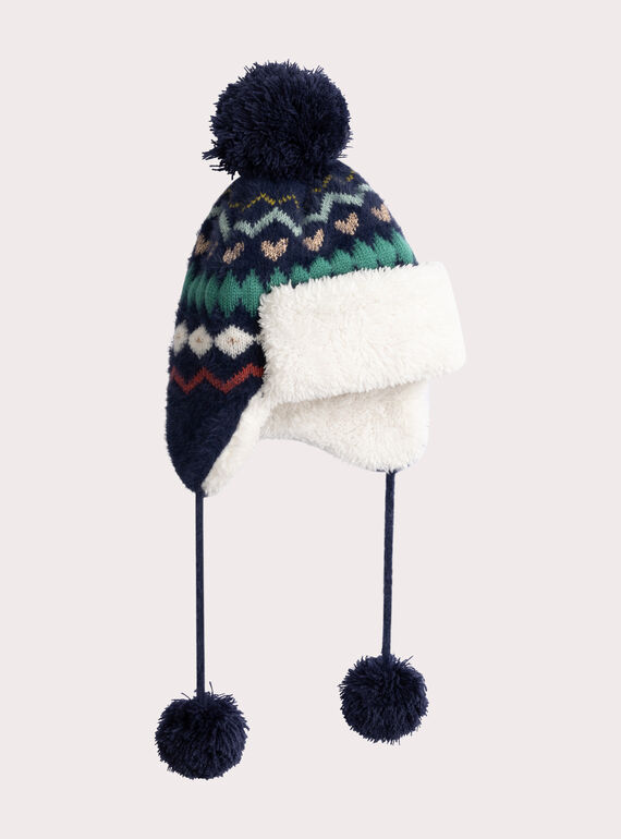  Chapka a maglia pompon per ragazza VYAJOCHAP1 / 24WI01M1BON070
