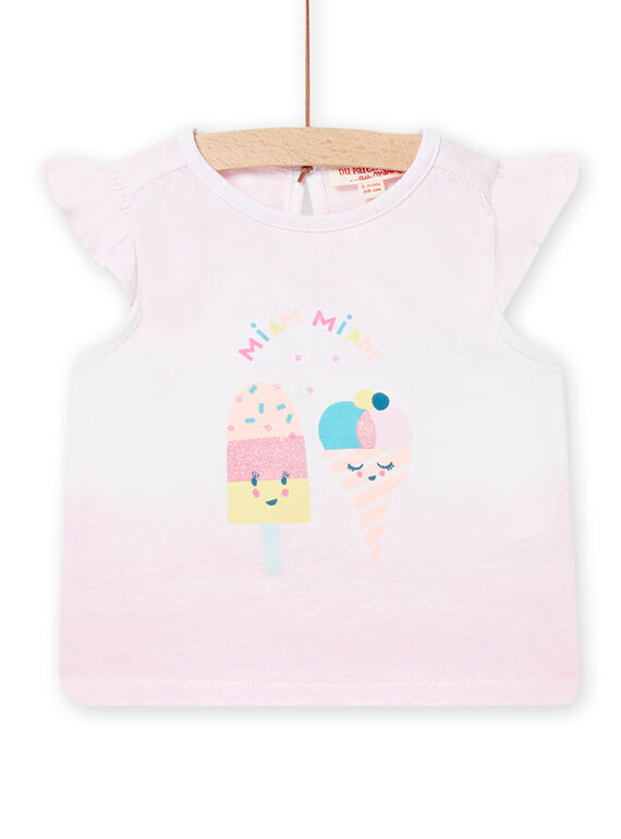 T-shirt rosa neonata NIFICDEB / 22SG09U1DEBD303