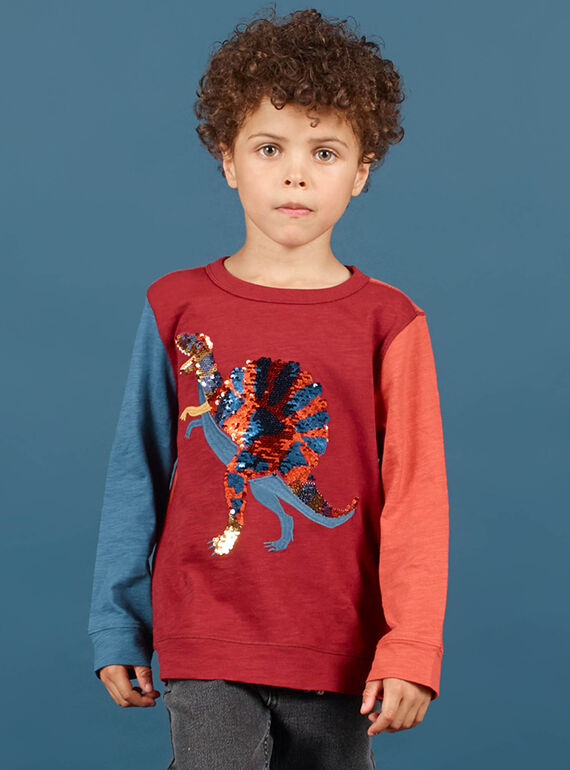 T-shirt rossa e navy bambino MOPATEE3 / 21W902H1TML719