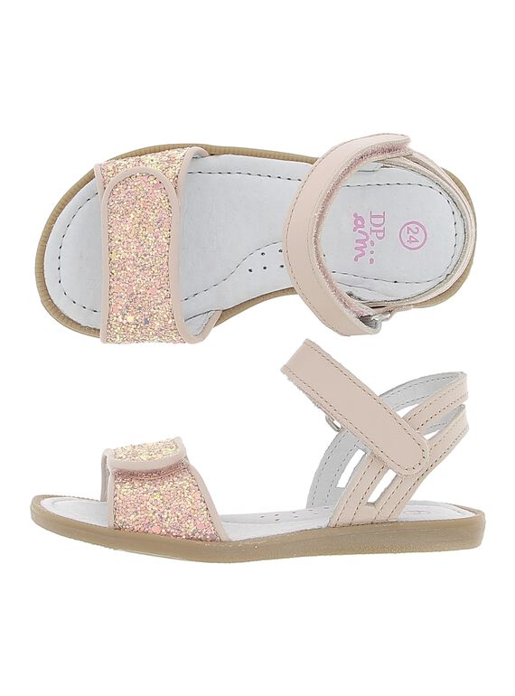 Girls' leather sandals CFSANDVEL / 18SK35WAD0E030
