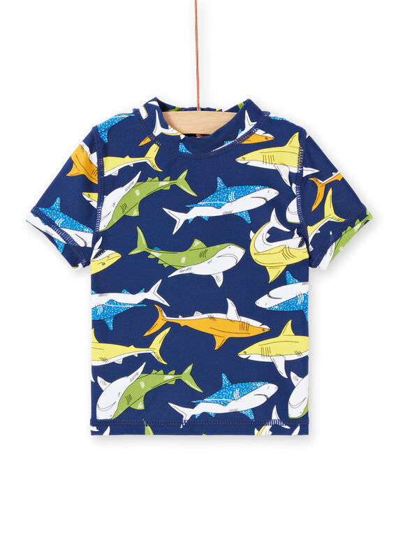 T-shirt anti-UV navy neonato LYUTEEUVEX1 / 21SI10D4TUV070