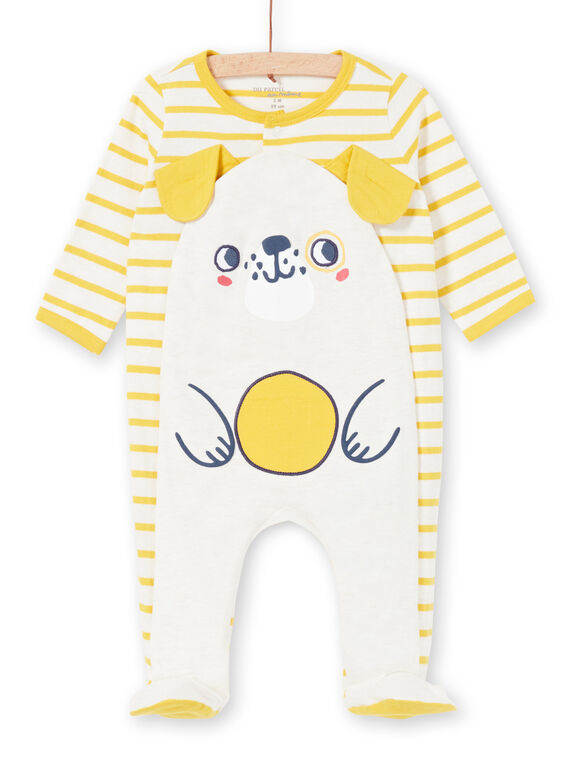 Tutina corredo bambino in jersey a righe motivo cagnolino LEGAGRECHI / 21SH1457GRE006