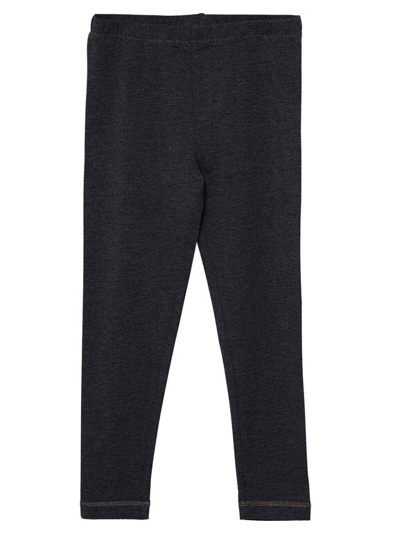 Leggings bambina grigio scuro JYAESLEG3 / 20SI0161D26944