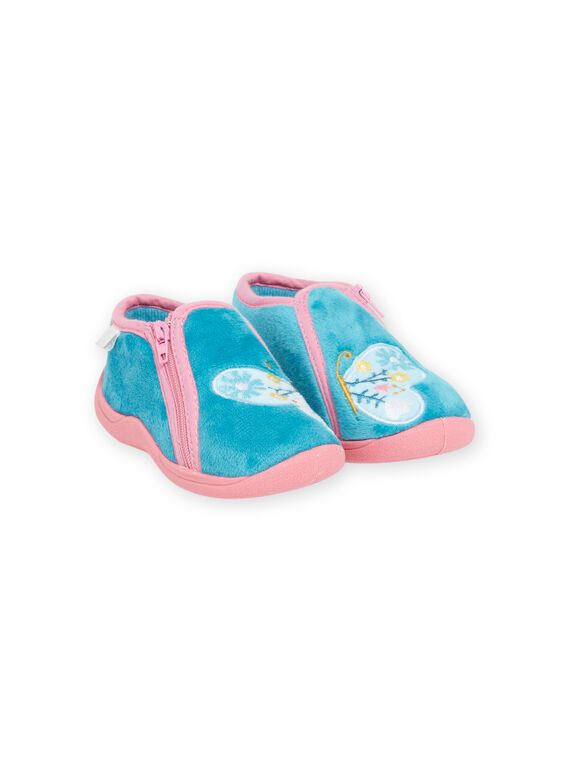 Stivaletti azzurri e rosa con motivo farfalla neonata NIPANTPAPILL / 22KK3723D0AC201