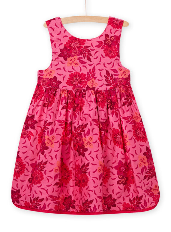 Abito rosa double face bambina NAFLAROB2 / 22S901R2ROB302