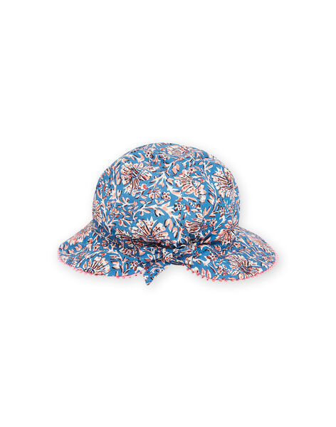 Cappello blu con stampa a fiori neonata NYISANCHA / 22SI09C2CHAC221