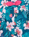 Shorts blu e rosa con stampa a fiori neonata LIBONSHO / 21SG09W1SHO716