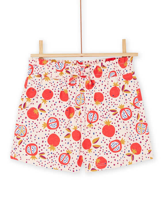 Shorts morbidi rosa cipria con stampa frutta RAJERSHORT1 / 23S901Z3SHOD327