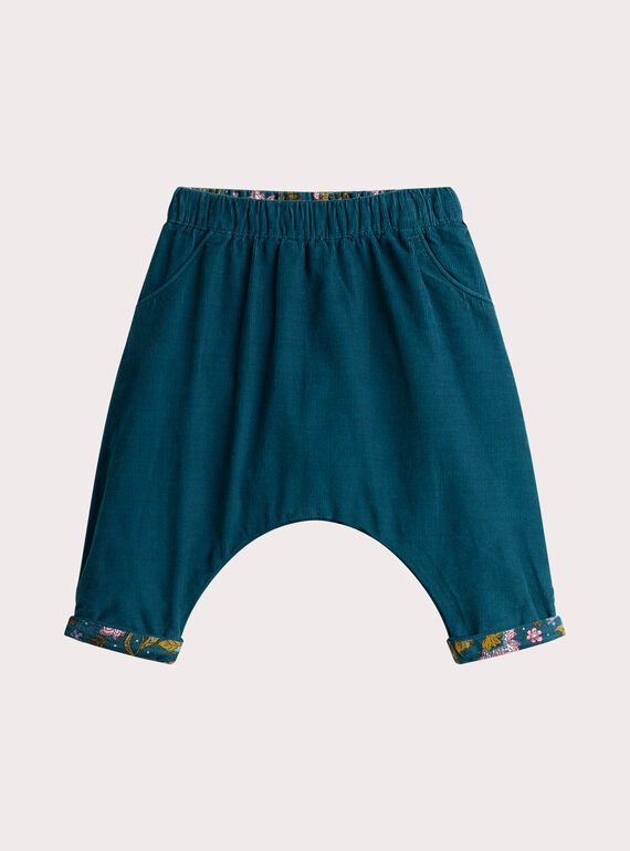 Pantaloni reversibili in velluto per bambina  VIKLIPAN1 / 24WG0942PANC217