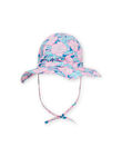 Cappello petrolio con stampa a fiori neonata NYIFICCHA / 22SI09C4CHA215