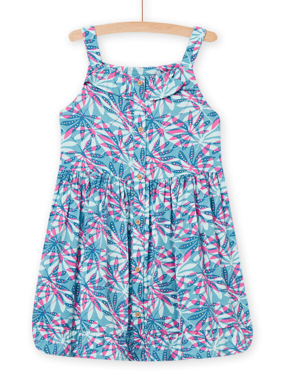 Abito blu e rosa bambina NAFICROB2 / 22S901U1ROB204