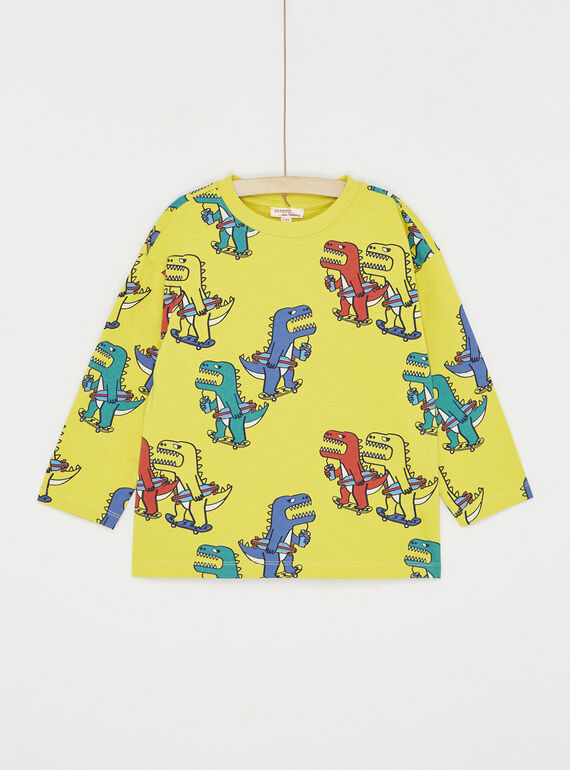 T-shirt gialla con stampa dinosauri SOLINTEE2 / 23W902H1TML117