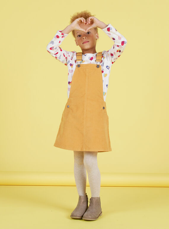 Abito salopette senape bambina MAMIXROB4 / 21W901J4ROBB106