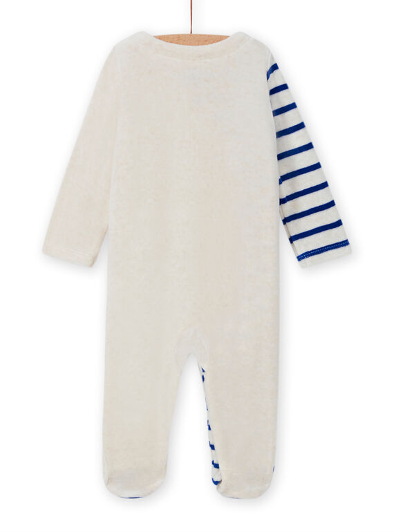 Tutina ecrù melange motivo dinosauro neonato MEGAGRENOS / 21WH1485GRE006