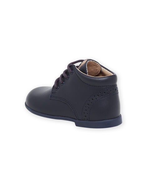 Stivaletti perforati in pelle liscia navy NUBOTIESS / 22KK3851D0F070