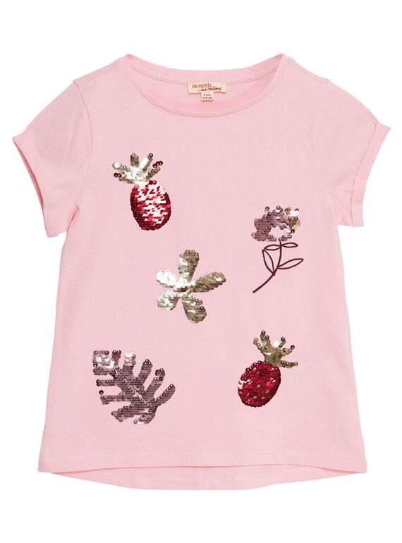 T-shirt maniche corte, paillettes magiche frutto e fiore JADUTI1 / 20S901O1TMC321