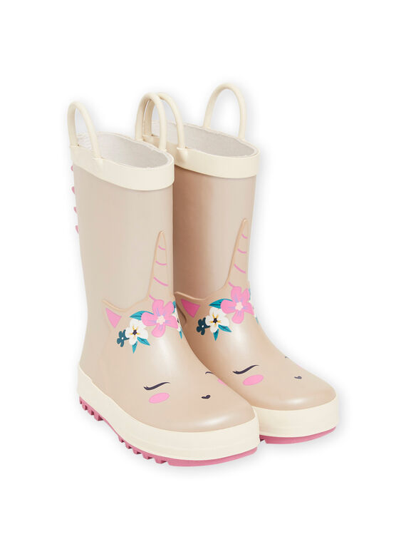 Stivaletti da pioggia iridescenti motivo unicorno PAPLUICORN / 22XK3513D0C954