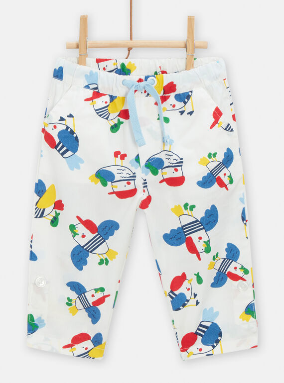 Pantaloni con stampa uccello neonato TUCLUPAN / 24SG10O1PAN001