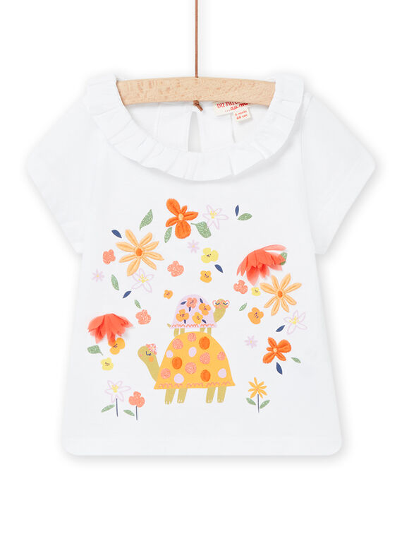 T-shirt bianca neonata NIHOBRA / 22SG09T1BRA000