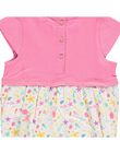Baby girls' romper in two fabrics CIMABAR2 / 18SG09U2BAR313