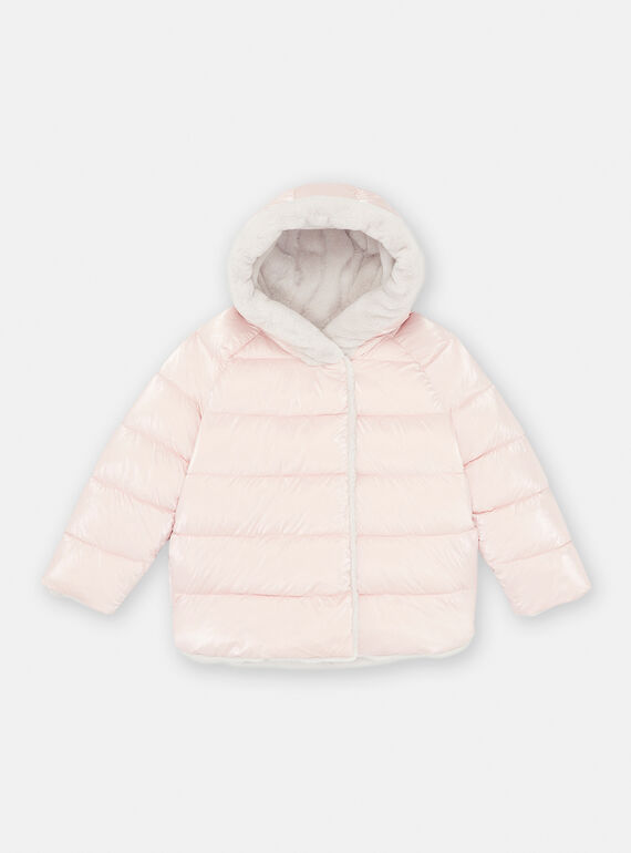 Parka rosa e grigio double face bambina SAROPARKA / 23W901D2PARD328