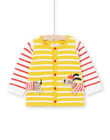 Cardigan a righe giallo neonato LUNOGIL / 21SG10L1GIL106