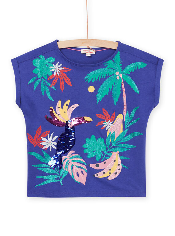 T-shirt con motivi giungla con glitter e paillettes RANAUTI1 / 23S901N2TMCC231