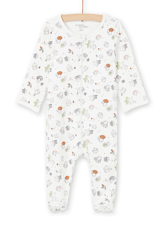 Tutina ecrù con stampa fantasia all over nascita unisex MOU1GRE5 / 21WF0542GRE001