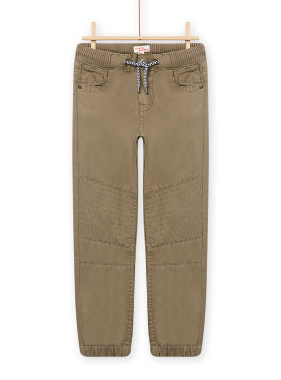 Pantaloni in twill verdi kaki bambino NOJOPAN1 / 22S90275PAN604