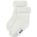 Calze tinta unita panna maglia bouclette neonata