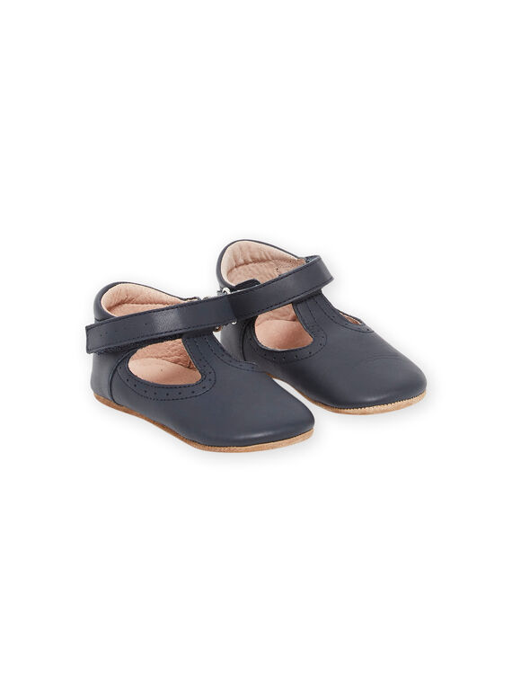 Scarpe baby in crosta di pelle RUCHOSNAVY / 23KK3841D6P070
