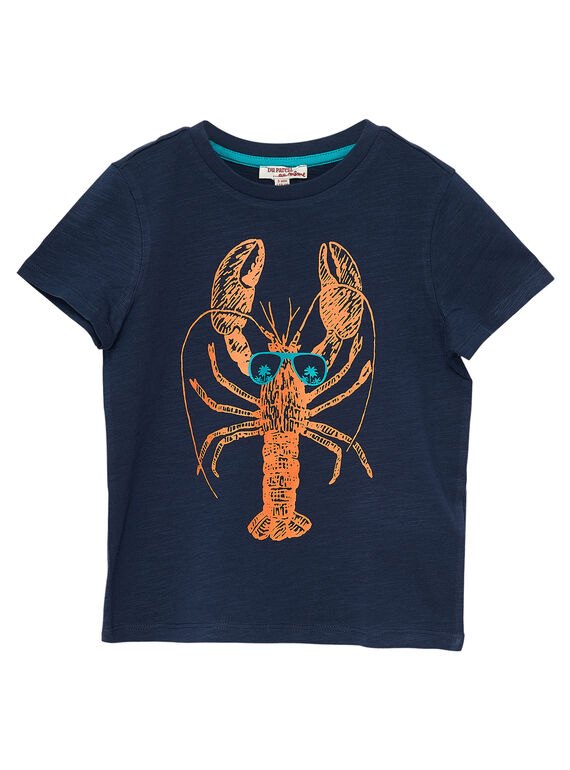 T-shirt bambino maniche corte navy astice JOJOTI6 / 20S90243D31705