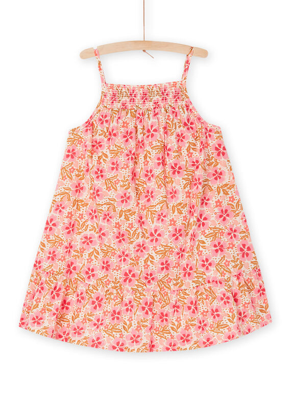 Abito rosa con stampa a fiori RASUMROB2 / 23S901Y2ROB003