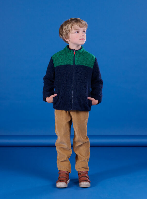 Cardigan in sherpa a maniche lunghe POMUGIL1 / 22W902R1GILC243