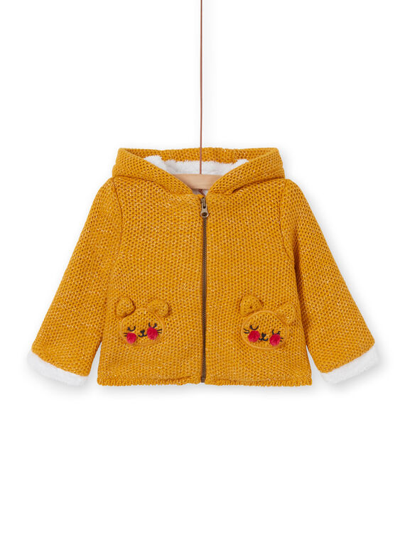 Giacca in maglia gialla neonata KIREVEST / 20WG09J1VES107