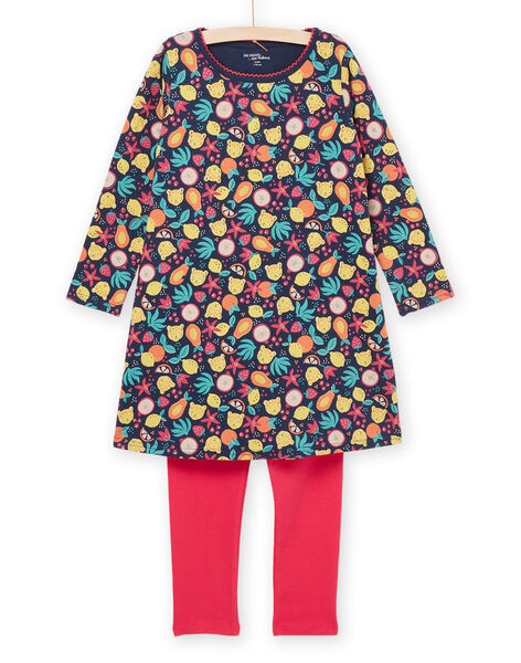 Set camicia da notte e leggings con stampa frutta PEFACHUFRU / 22WH1121CHN070