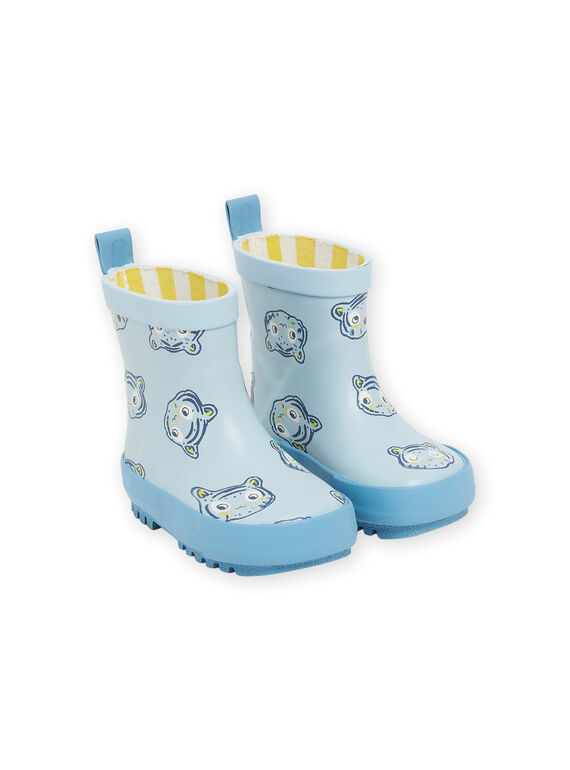 Stivali da pioggia blu con stampa gatti RUPLUITIGR / 23KK3812D0CC218