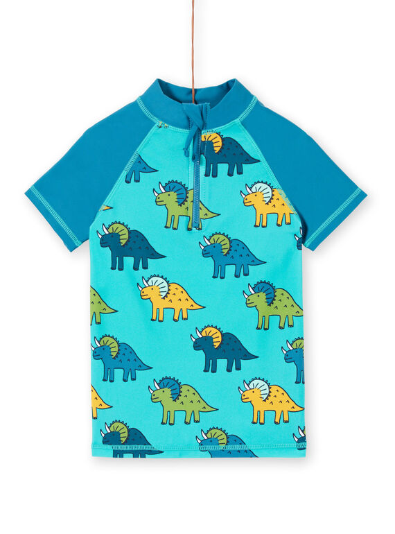 T-shirt anti-UV blu e turchese bambino LYOMERUVTIDIN / 21SI02D1TUVC215